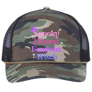 Spooky Liberal Feminist Witch Halloween Retro Rope Trucker Hat Cap