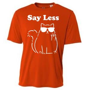 Say Less Funny Cat Cooling Performance Crew T-Shirt