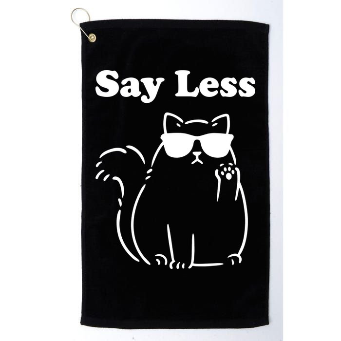 Say Less Funny Cat Golf Towel