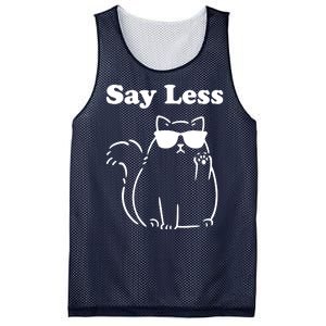 Say Less Funny Cat Mesh Reversible Basketball Jersey Tank