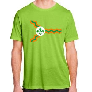 St Louis Flag Irish Colors Dogtown St Patrick's Day Gift Adult ChromaSoft Performance T-Shirt