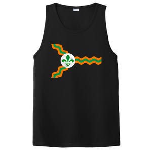 St Louis Flag Irish Colors Dogtown St Patrick's Day Gift PosiCharge Competitor Tank