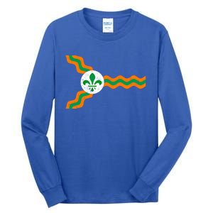 St Louis Flag Irish Colors Dogtown St Patrick's Day Gift Tall Long Sleeve T-Shirt