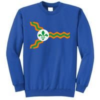 St Louis Flag Irish Colors Dogtown St Patrick's Day Gift Tall Sweatshirt