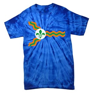 St Louis Flag Irish Colors Dogtown St Patrick's Day Gift Tie-Dye T-Shirt