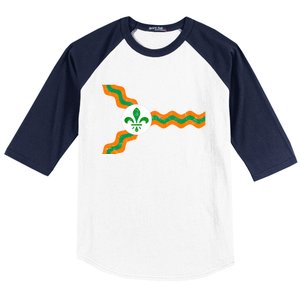 St Louis Flag Irish Colors Dogtown St Patrick's Day Gift Baseball Sleeve Shirt