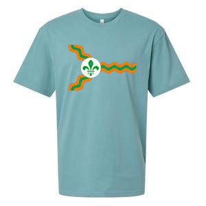 St Louis Flag Irish Colors Dogtown St Patrick's Day Gift Sueded Cloud Jersey T-Shirt