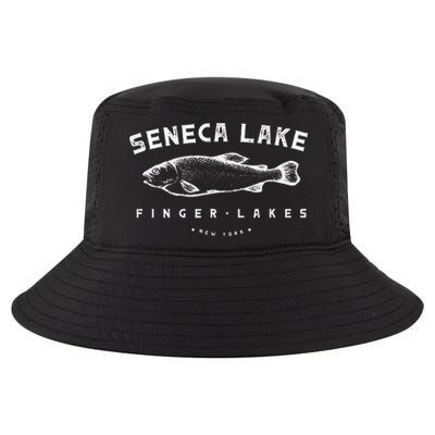 Seneca Lake Gift For Trout Fishing And Finger Lakes Camping Cool Comfort Performance Bucket Hat