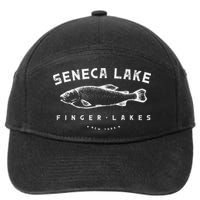 Seneca Lake Gift For Trout Fishing And Finger Lakes Camping 7-Panel Snapback Hat