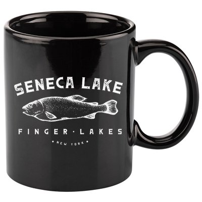 Seneca Lake Gift For Trout Fishing And Finger Lakes Camping 11oz C Handle Ceramic Mug