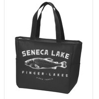 Seneca Lake Gift For Trout Fishing And Finger Lakes Camping Zip Tote Bag