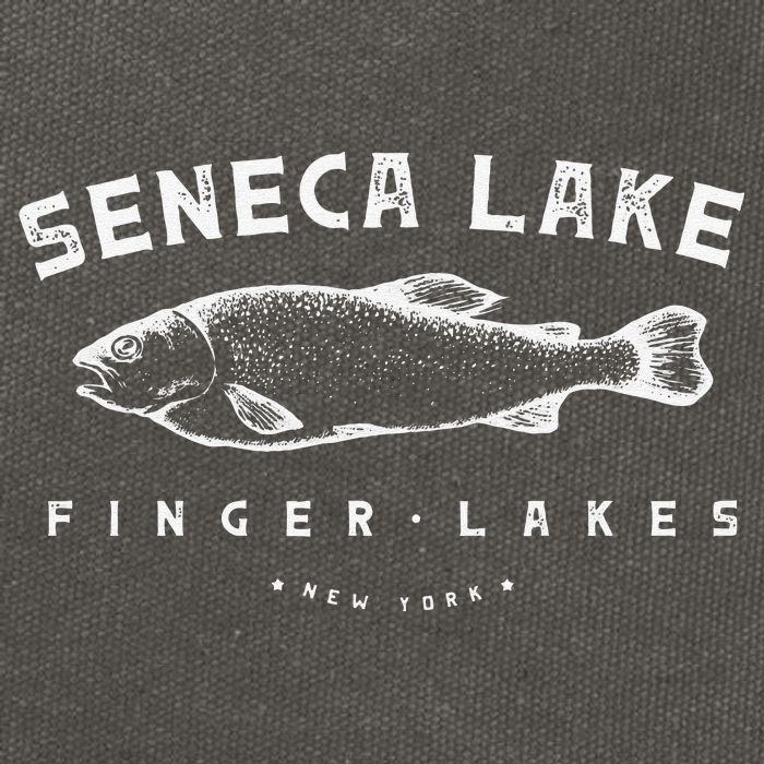 Seneca Lake Gift For Trout Fishing And Finger Lakes Camping Cotton Canvas Backpack