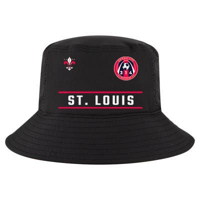 St Louis Gateway Arch Skyline 314 Fleur De Lis Badge Banner Cool Comfort Performance Bucket Hat