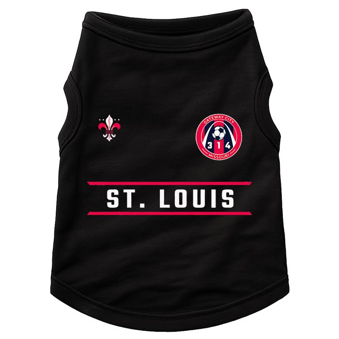 St Louis Gateway Arch Skyline 314 Fleur De Lis Badge Banner Doggie Tank