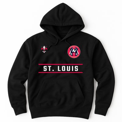 St Louis Gateway Arch Skyline 314 Fleur De Lis Badge Banner Hoodie