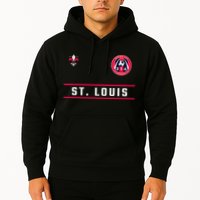 St Louis Gateway Arch Skyline 314 Fleur De Lis Badge Banner Hoodie