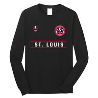 St Louis Gateway Arch Skyline 314 Fleur De Lis Badge Banner Long Sleeve Shirt