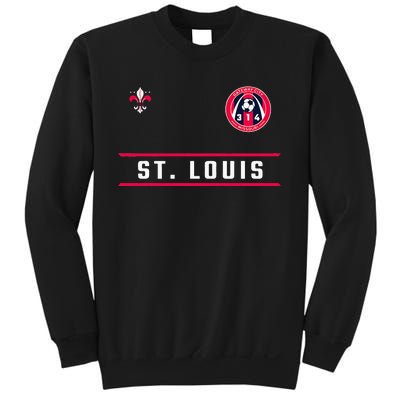 St Louis Gateway Arch Skyline 314 Fleur De Lis Badge Banner Sweatshirt