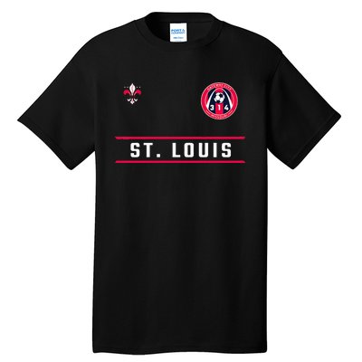 St Louis Gateway Arch Skyline 314 Fleur De Lis Badge Banner Tall T-Shirt