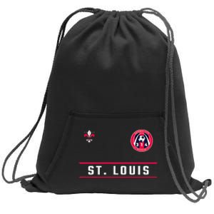 St Louis Gateway Arch Skyline 314 Fleur De Lis Badge Banner Sweatshirt Cinch Pack Bag