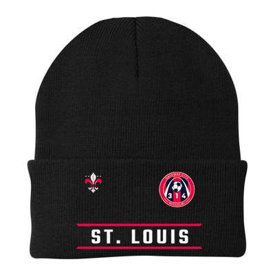 St Louis Gateway Arch Skyline 314 Fleur De Lis Badge Banner Beanie