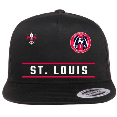 St Louis Gateway Arch Skyline 314 Fleur De Lis Badge Banner Flatbill Hat