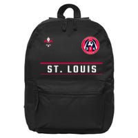 St Louis Gateway Arch Skyline 314 Fleur De Lis Badge Banner 16 in Basic Backpack