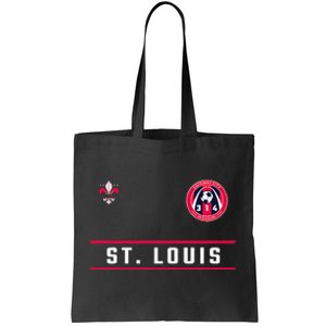 St Louis Gateway Arch Skyline 314 Fleur De Lis Badge Banner Tote Bag