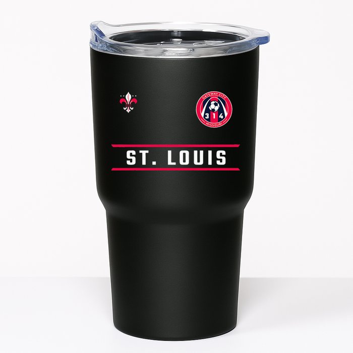 St Louis Gateway Arch Skyline 314 Fleur De Lis Badge Banner Tumbler