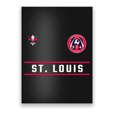 St Louis Gateway Arch Skyline 314 Fleur De Lis Badge Banner Poster