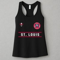 St Louis Gateway Arch Skyline 314 Fleur De Lis Badge Banner Womens Tank Top