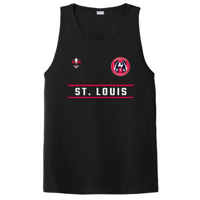 St Louis Gateway Arch Skyline 314 Fleur De Lis Badge Banner PosiCharge Competitor Tank