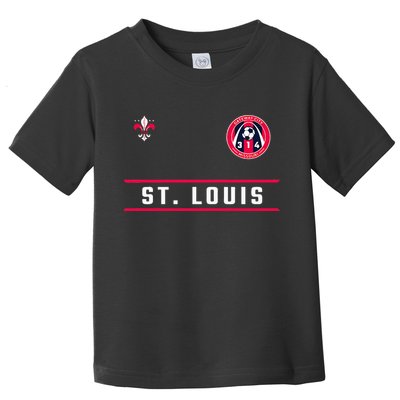 St Louis Gateway Arch Skyline 314 Fleur De Lis Badge Banner Toddler T-Shirt