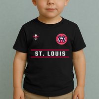 St Louis Gateway Arch Skyline 314 Fleur De Lis Badge Banner Toddler T-Shirt