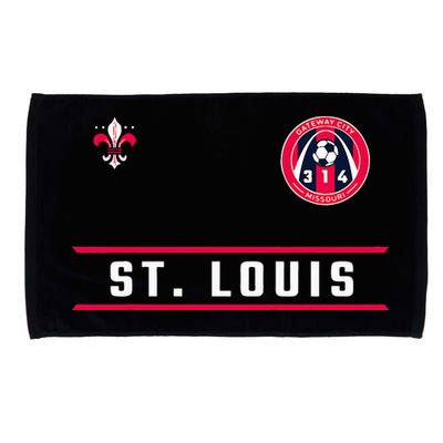 St Louis Gateway Arch Skyline 314 Fleur De Lis Badge Banner Microfiber Hand Towel