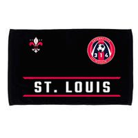 St Louis Gateway Arch Skyline 314 Fleur De Lis Badge Banner Microfiber Hand Towel