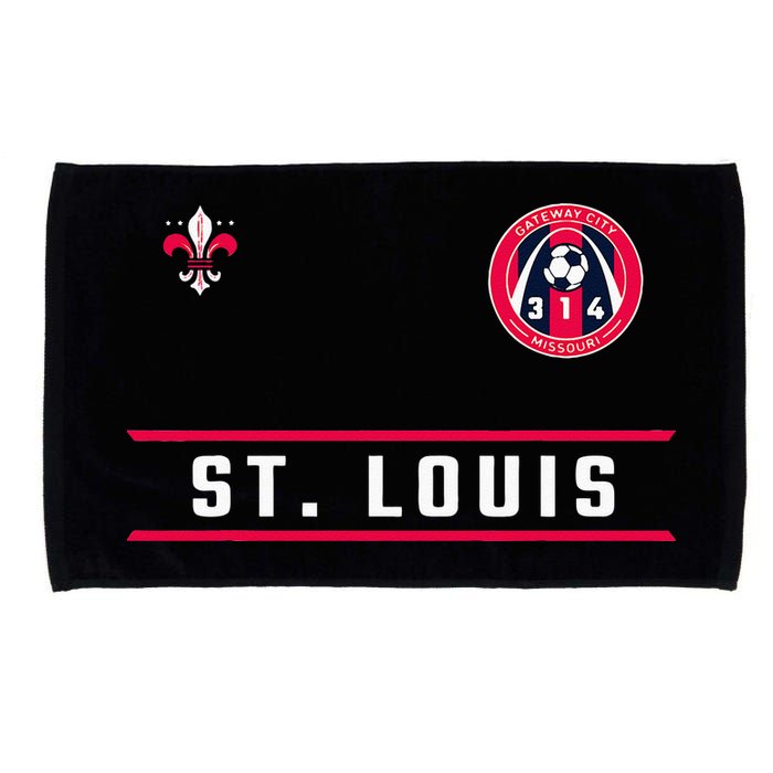 St Louis Gateway Arch Skyline 314 Fleur De Lis Badge Banner Microfiber Hand Towel