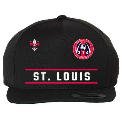 St Louis Gateway Arch Skyline 314 Fleur De Lis Badge Banner Wool Snapback Cap