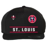 St Louis Gateway Arch Skyline 314 Fleur De Lis Badge Banner Wool Snapback Cap