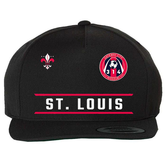 St Louis Gateway Arch Skyline 314 Fleur De Lis Badge Banner Wool Snapback Cap