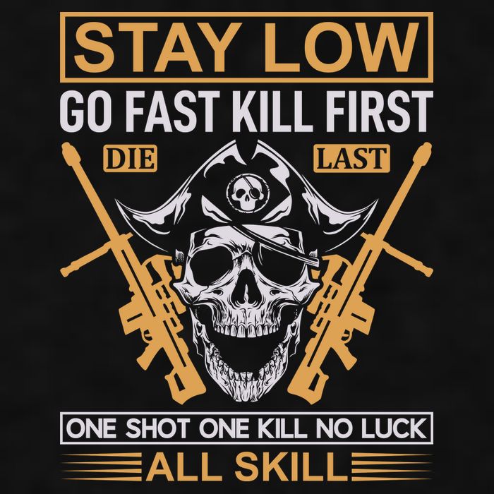 Stay Low Go Fast Kill First Die Last One Shot One Kill No Luck All Skill Ladies PosiCharge Tri-Blend Wicking Tank