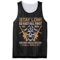 Stay Low Go Fast Kill First Die Last One Shot One Kill No Luck All Skill Mesh Reversible Basketball Jersey Tank