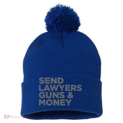 Send Lawyers Guns Money Pom Pom 12in Knit Beanie