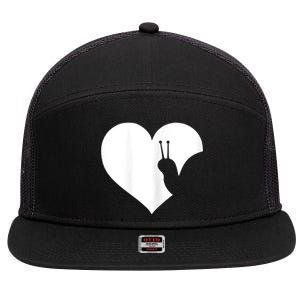 Snail Lover Gift 7 Panel Mesh Trucker Snapback Hat