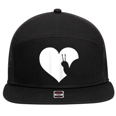 Snail Lover Gift 7 Panel Mesh Trucker Snapback Hat