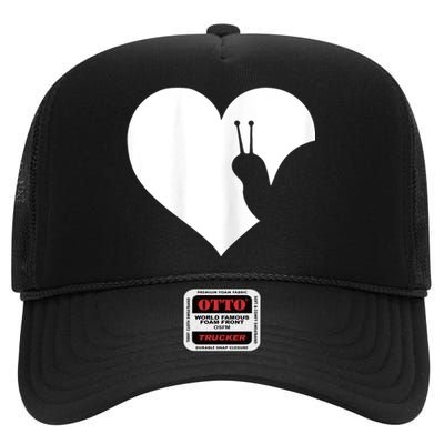 Snail Lover Gift High Crown Mesh Back Trucker Hat