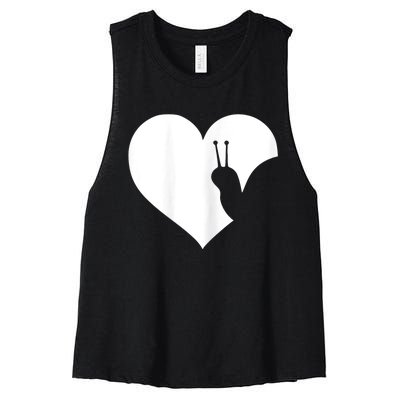 Snail Lover Gift Women's Racerback Cropped Tank