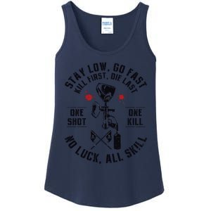 Stay Low Go Fast Funny Paintball Players Slogan Gifts Ladies Essential Tank