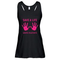 Save Life Grope Your Wife Cool Breast Cancer Awareness Ladies Essential Flowy Tank