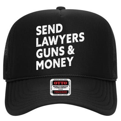 Send Lawyers Guns And Money High Crown Mesh Back Trucker Hat